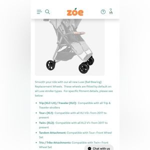 Zoe Luxe Ball Bearing Wheels